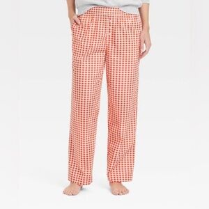 Grayson Threads Orange Gingham Lounge Pants